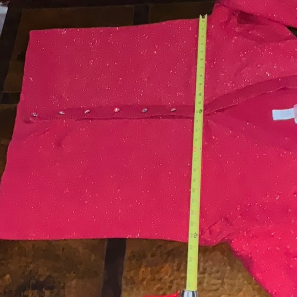 Quacker Factory Metallic Long Sleeve Button Up V Neck Cardigan Size 1X - Picture 9 of 12